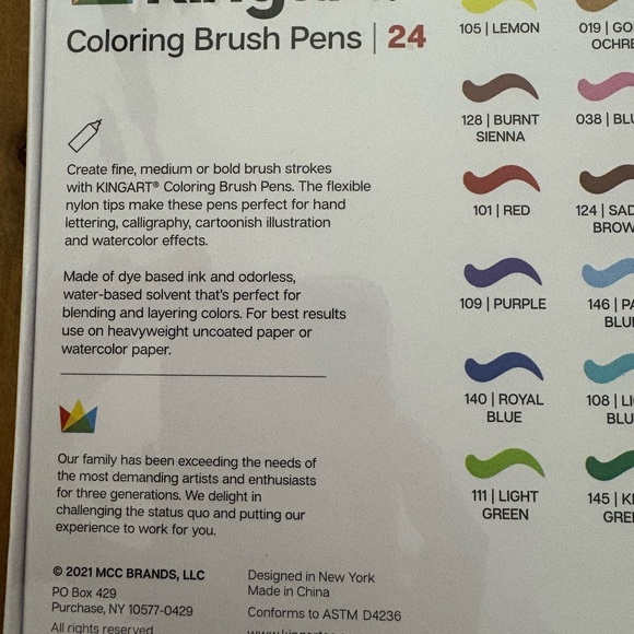 Kingart‎ coloring Brush Pens - Picture 3 of 3